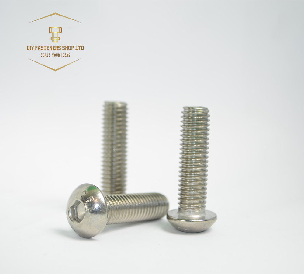 M8 X 16 mm Button Head Socket Screw Fully Threaded